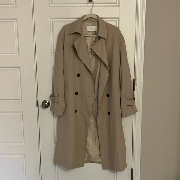 Meshki Keily Super Oversize Trench Coat in Bone | XXS - Picture 1 of 13